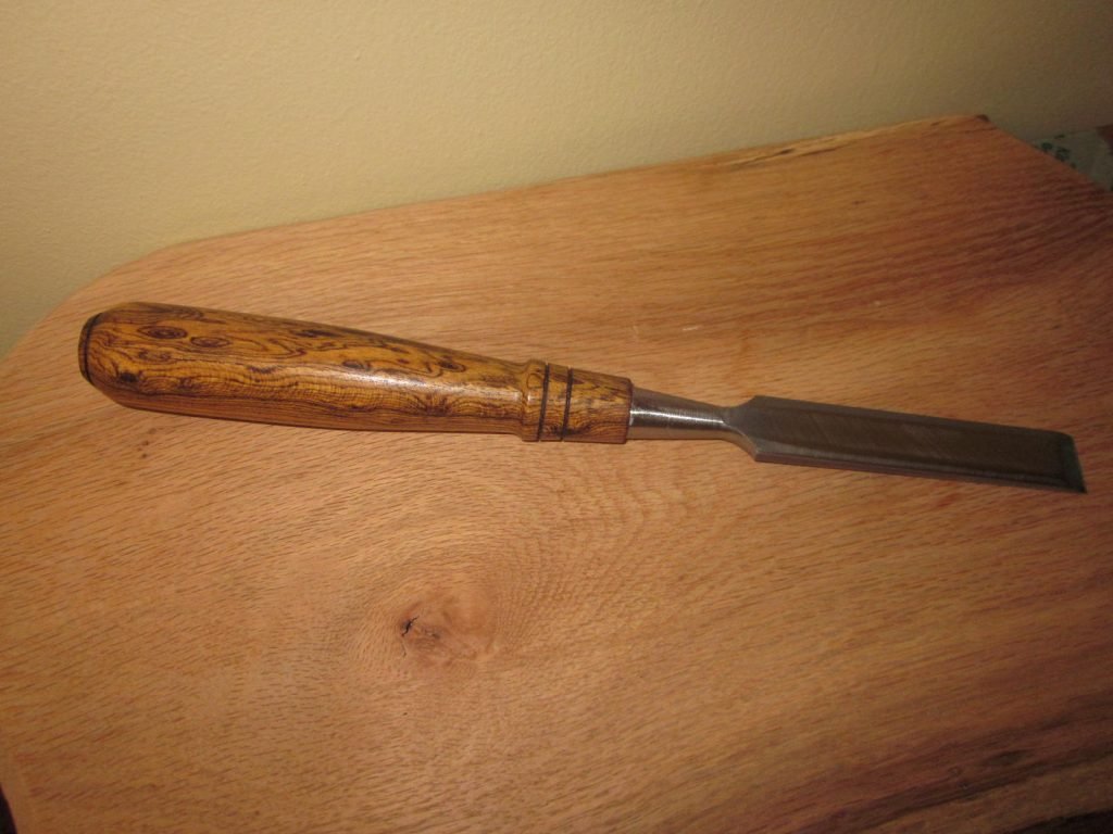 3/4″ Long Blade Bench / Pairing Chisel, Hand Turned Bocote Handle 253